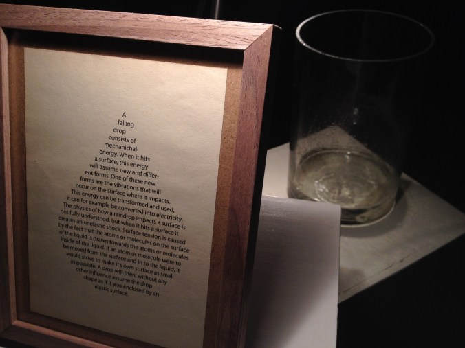 Form of: a water droplet. 